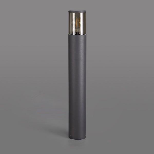 Merrivale IP54 Exterior 65cm Post Light in Anthracite with Smoked Diffuser