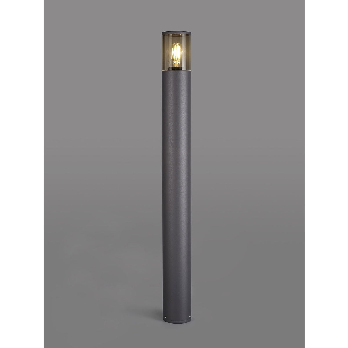 Merrivale IP54 Exterior 90cm Post Light in Anthracite with Smoked Diffuser