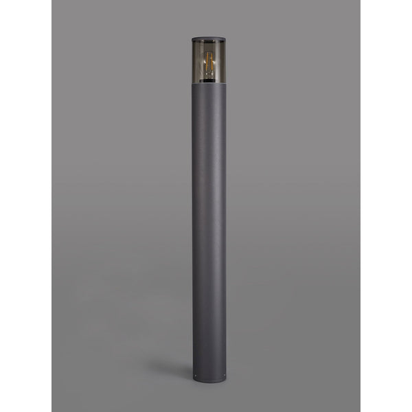 Merrivale IP54 Exterior 90cm Post Light in Anthracite with Smoked Diffuser