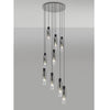 Belstone Slim 9 Drop Pendant in Black & Chrome with Smoke Fade Glass