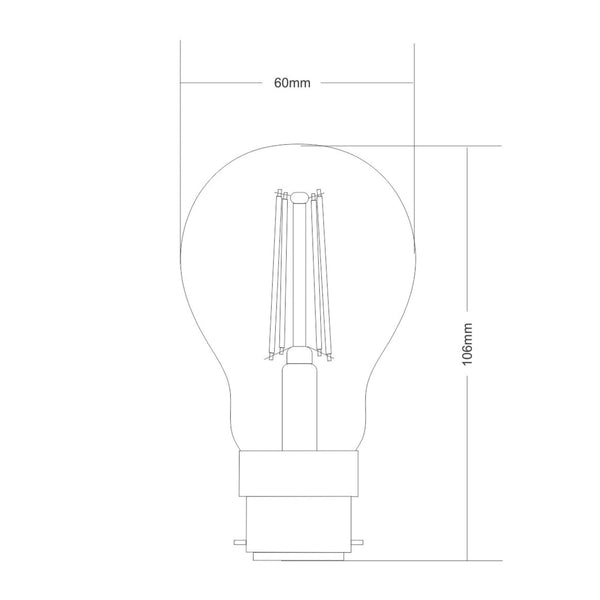 Classic B22 Dimmable Warm White LED GLS 8W 2700K 806lm