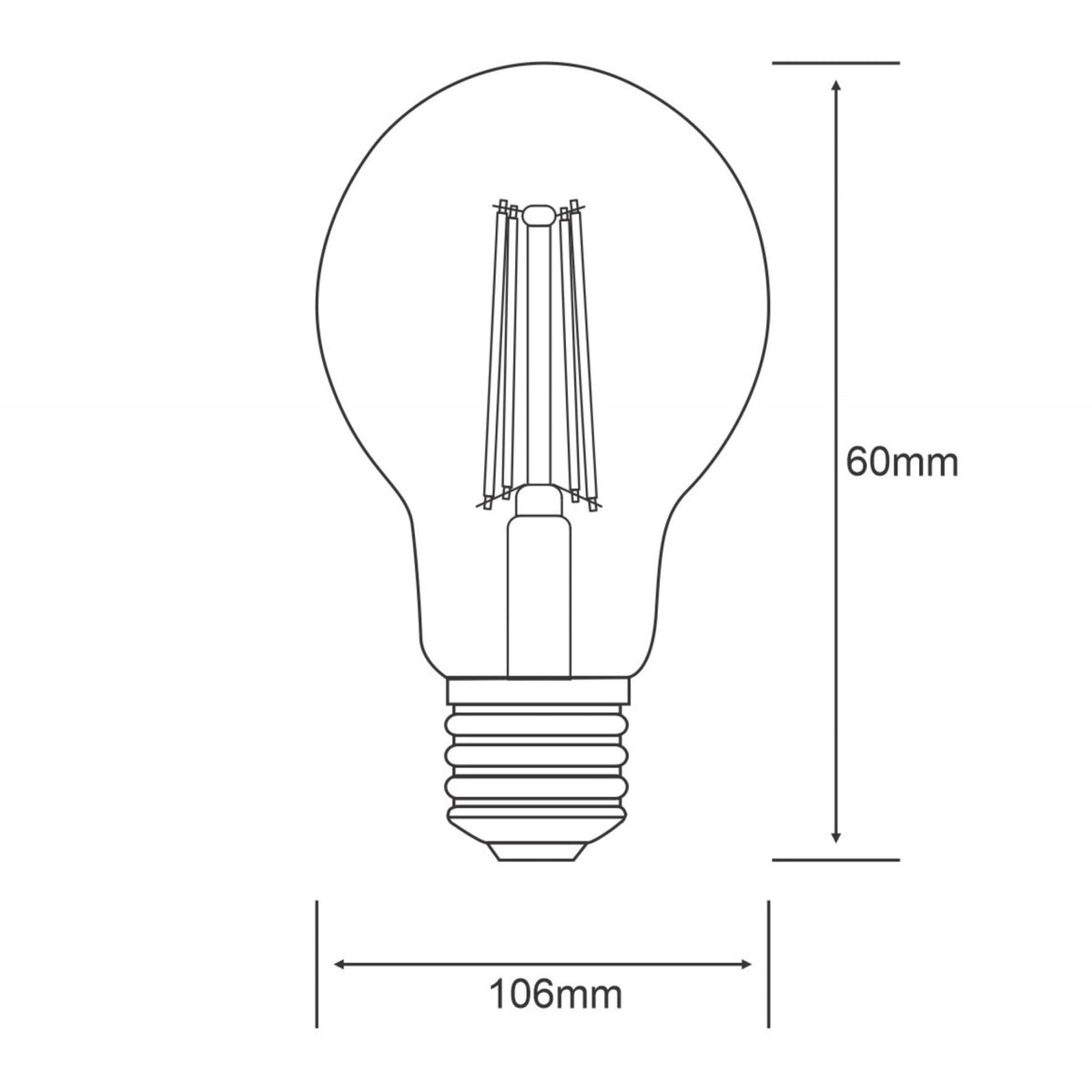 Classic E27 Dimmable Neutral White LED GLS 12W 4000K 1521lm