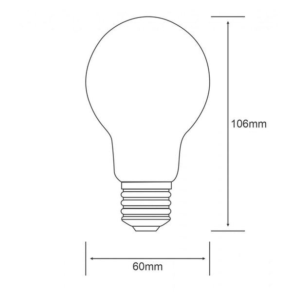 Classic E27 Dimmable Neutral White Opal LED GLS  6.5W 4000K 806lm