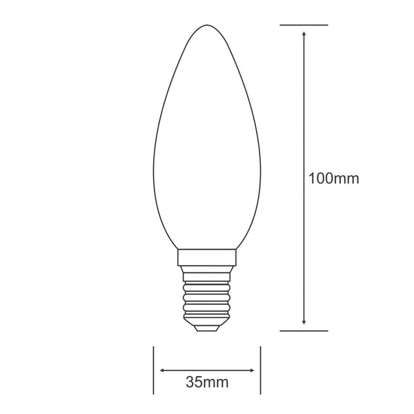 Classic E14 Frosted Warm White LED Candle 4W 2700K 470lm