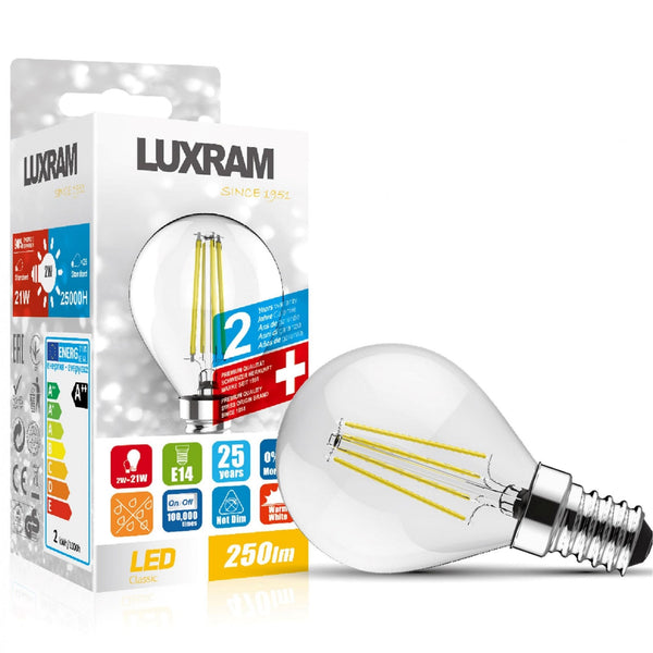 Classic E14 Warm White LED Golf Ball 4W 2700K 470lm