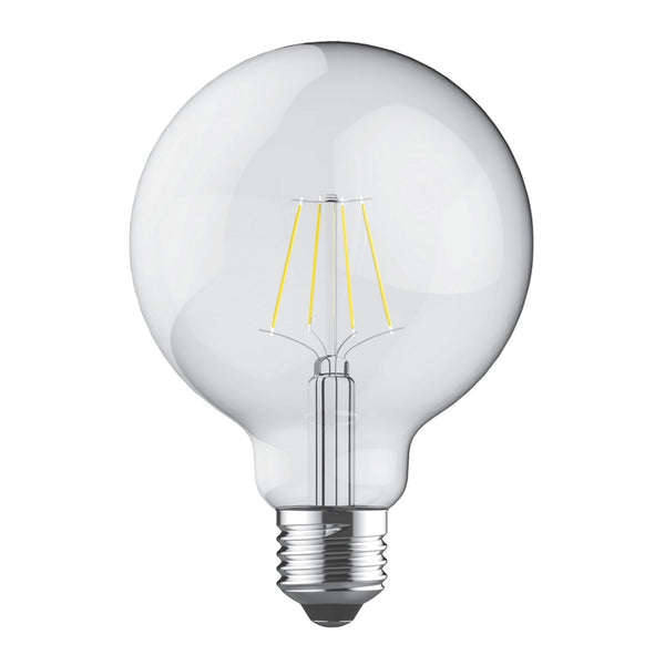 Classic E27 LED 95mm Clear Globe 4W 2700K 470lm