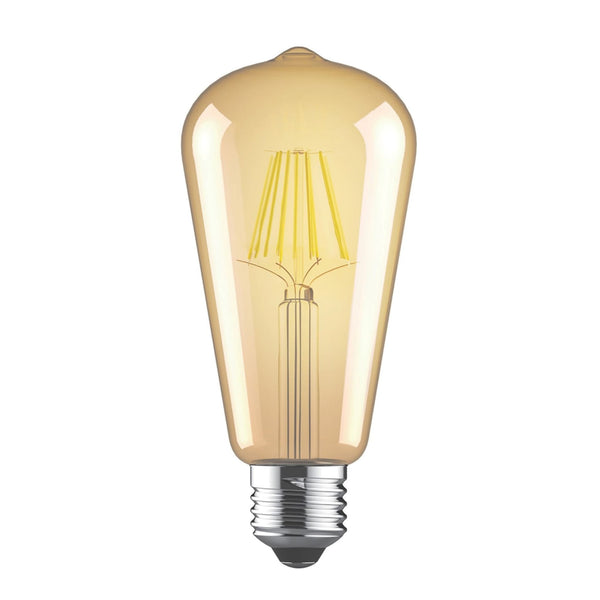 Vintage E27 Rustica Extra Warm White Pear Shaped Gold LED 6.5W 630lm 2200K