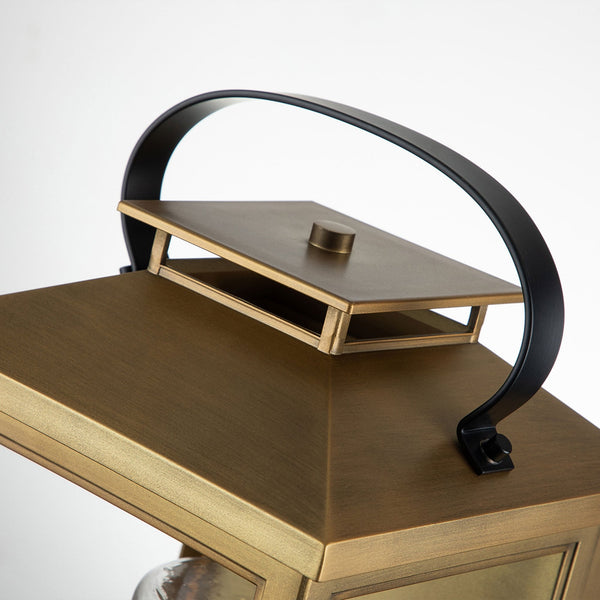 Atwater IP44 Exterior Medium Wall Light in Painted Distressed Brass