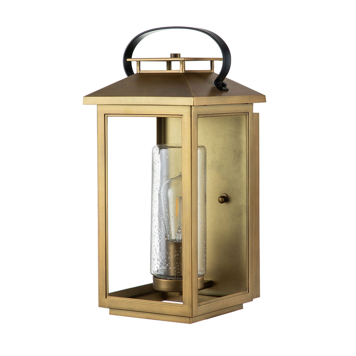 Atwater IP44 Exterior Medium Wall Light in Painted Distressed Brass
