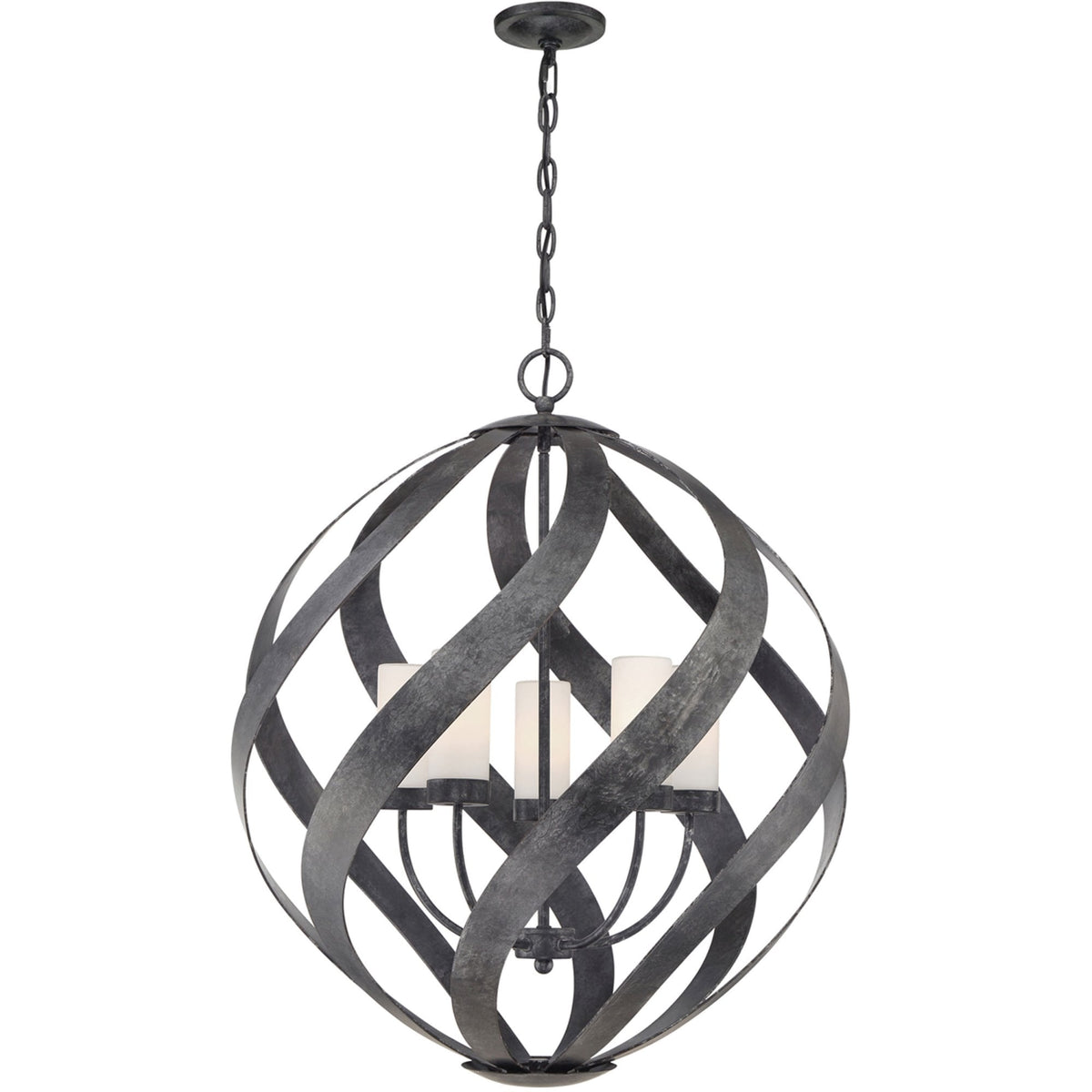 Blacksmith IP44 Five Light Chandelier in Old Black