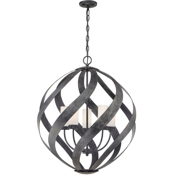 Blacksmith IP44 Five Light Chandelier in Old Black