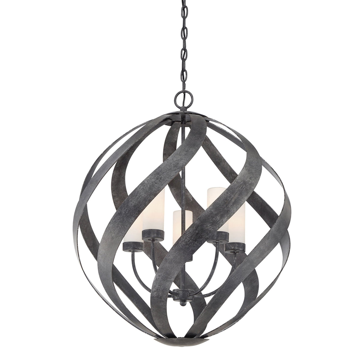 Blacksmith IP44 Five Light Chandelier in Old Black