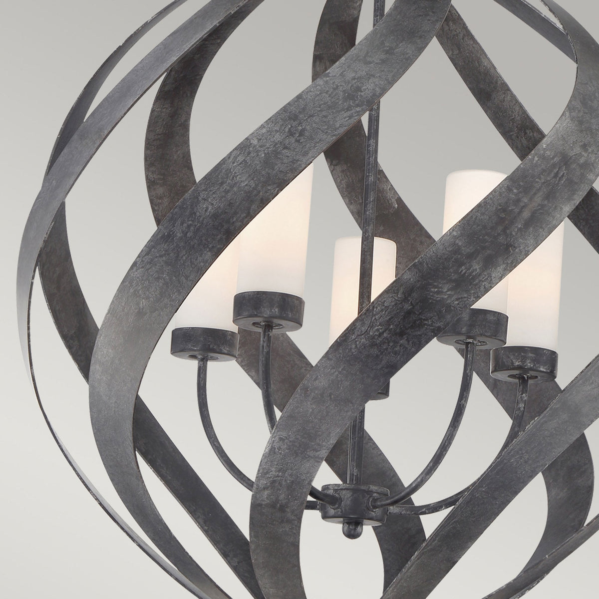 Blacksmith IP44 Five Light Chandelier in Old Black