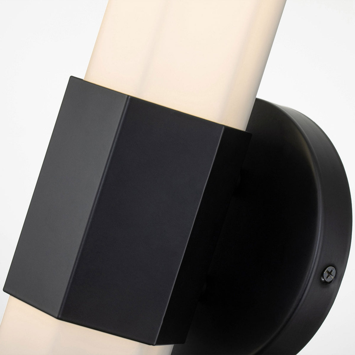 Facet Single IP44 LED Wall Light in Matt Black