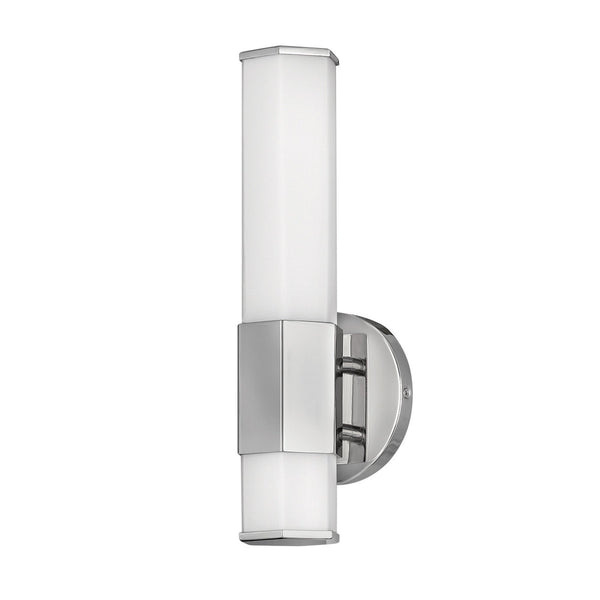 Facet Single IP44 LED Wall Light in Polished Chrome