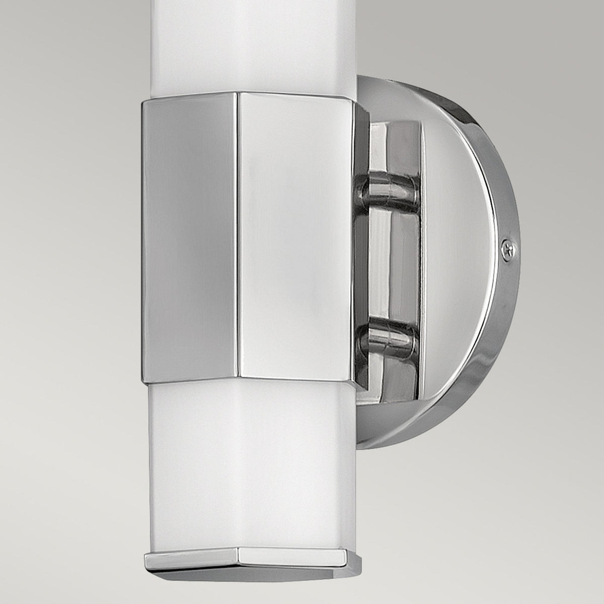 Facet Single IP44 LED Wall Light in Polished Chrome