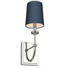 Felixstowe IP44 Wall Light in Polished Chrome & Breton Shade