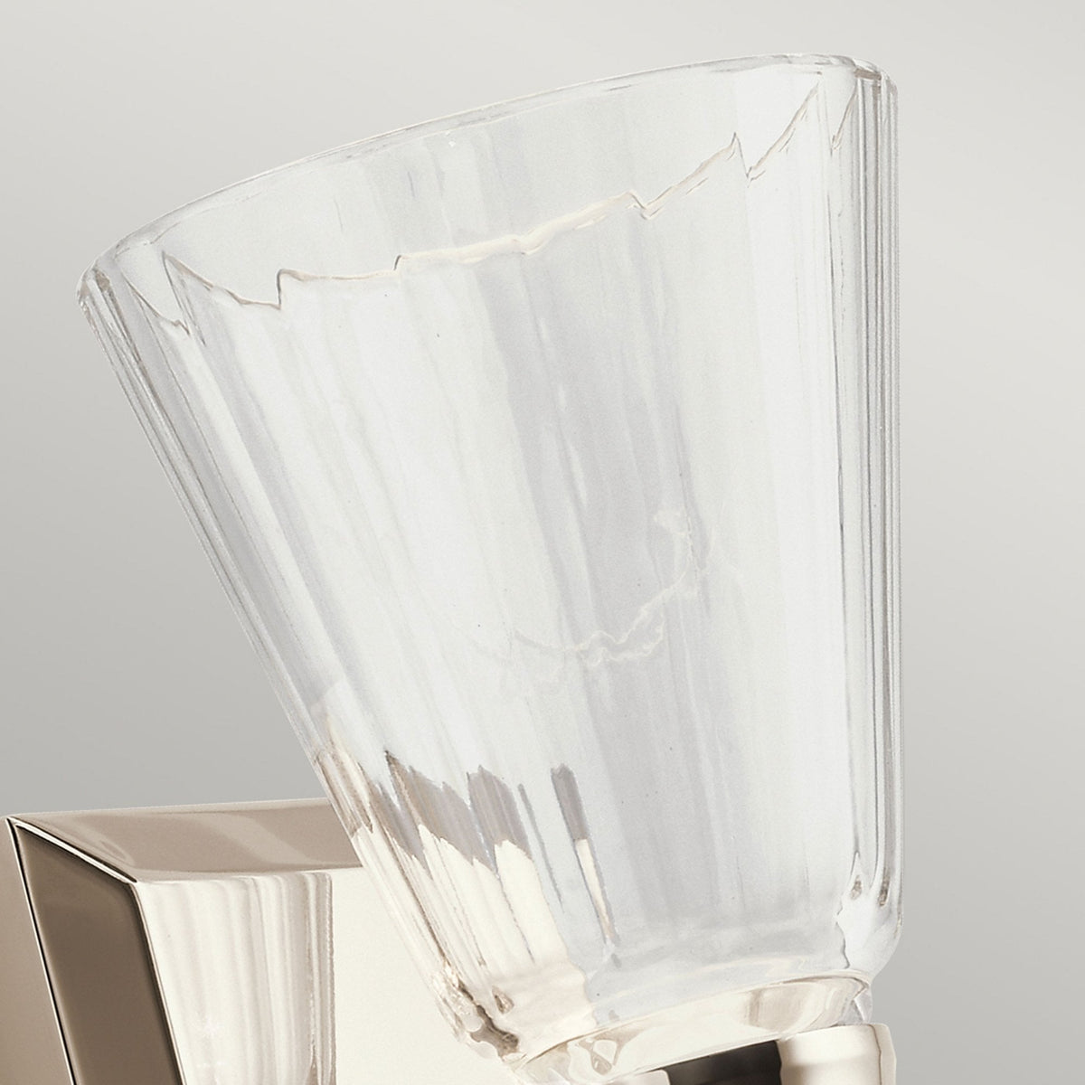 Kayva Dual Lit IP44 LED Single Wall Light in Polished Nickel