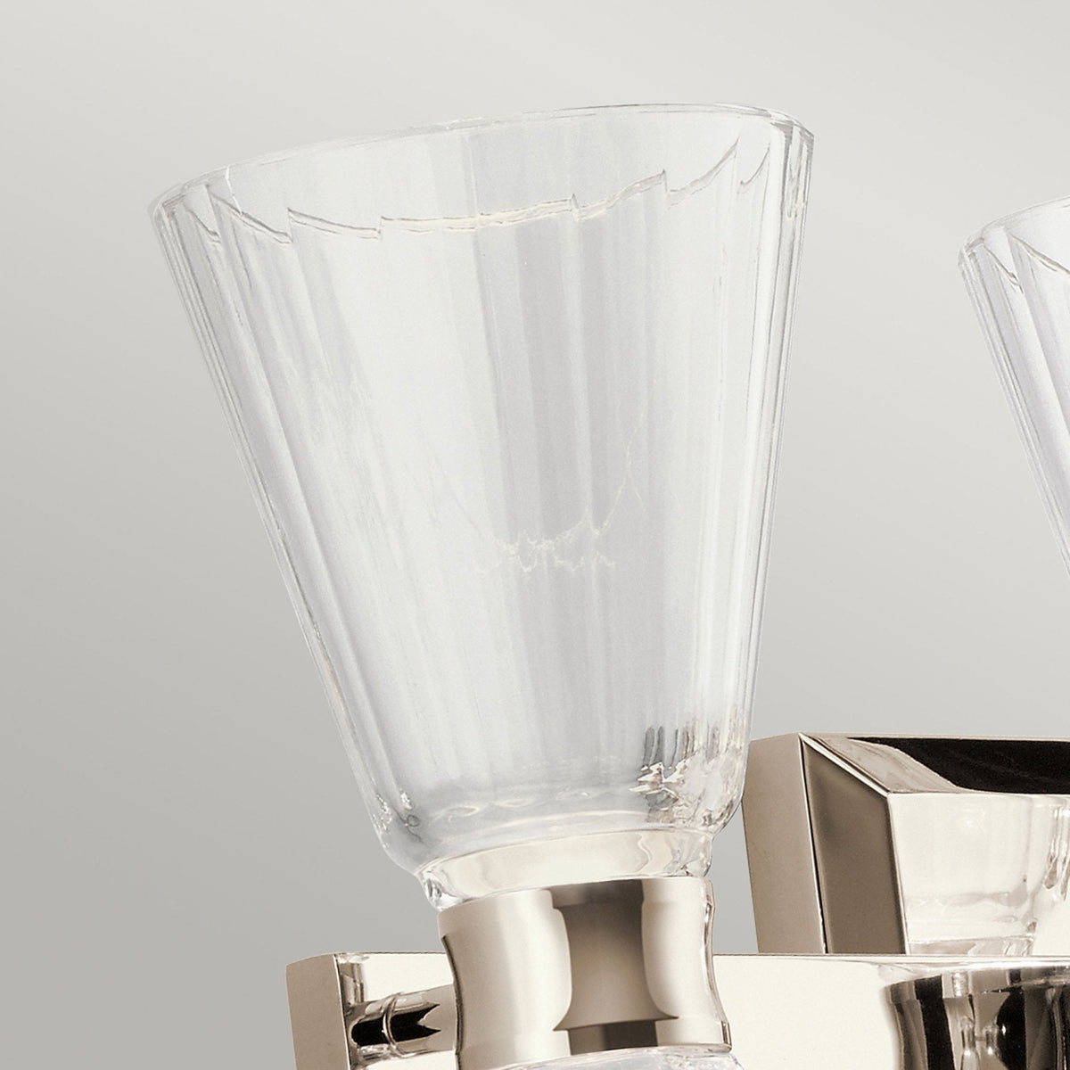 Kayva Dual Lit IP44 LED Triple Wall Light in Polished Nickel