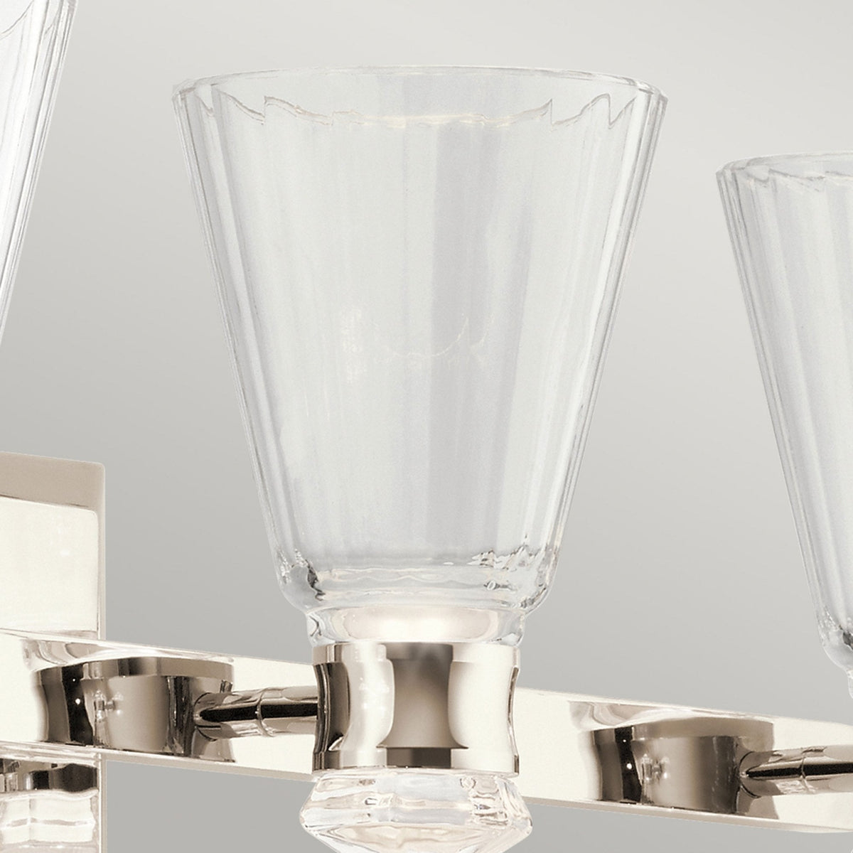 Kayva Dual Lit IP44 LED Quadruple Wall Light in Polished Nickel