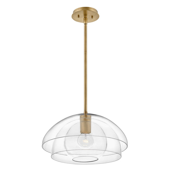 Lotus Pendant or Ceiling Light in Heritage Brass