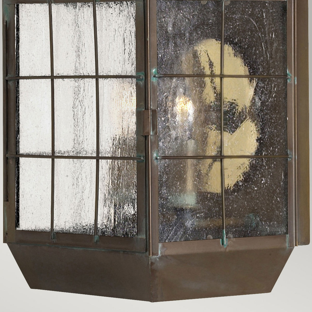 Nantucket Two Light Large Exterior Wall Lantern in Aged Brass