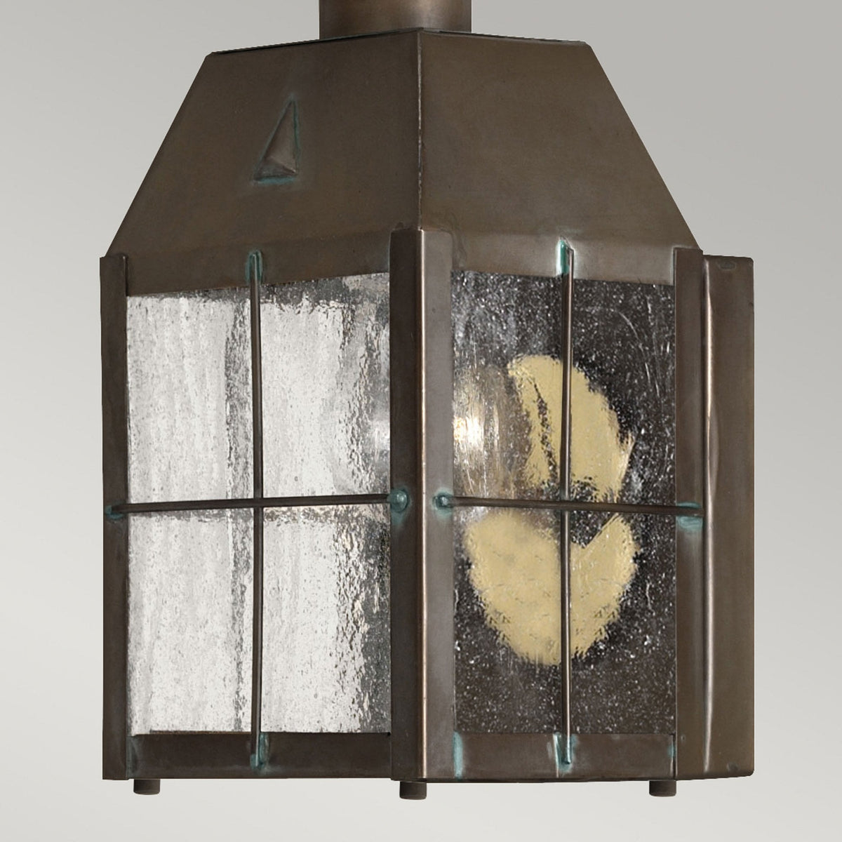 Nantucket Extra Small Exterior Wall Lantern in Aged Brass