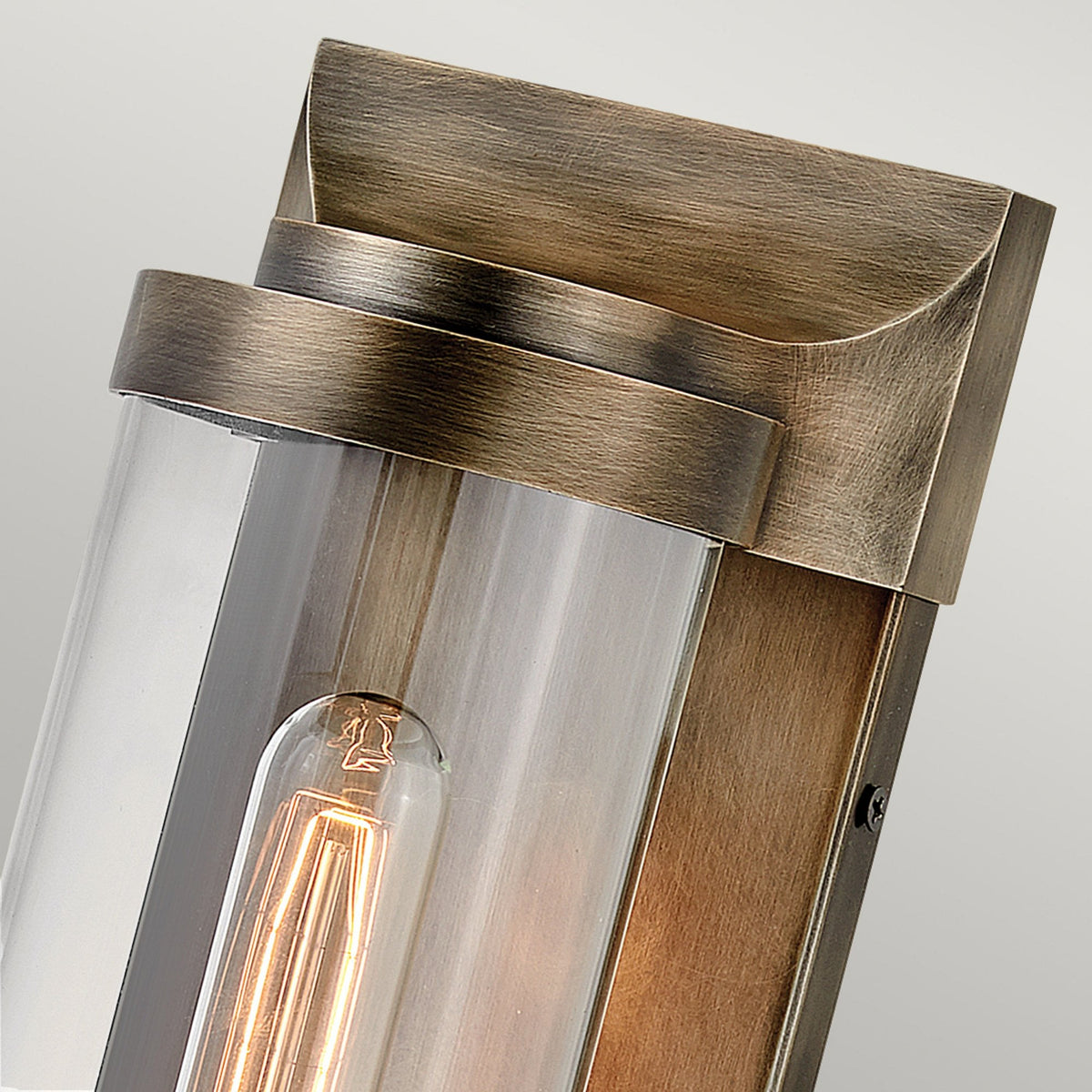 Pearson IP44 Exterior Wall Light in Painted Burnished Bronze