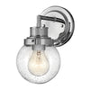 Poppy One Lamp IP44 Wall Light in Polished Chrome
