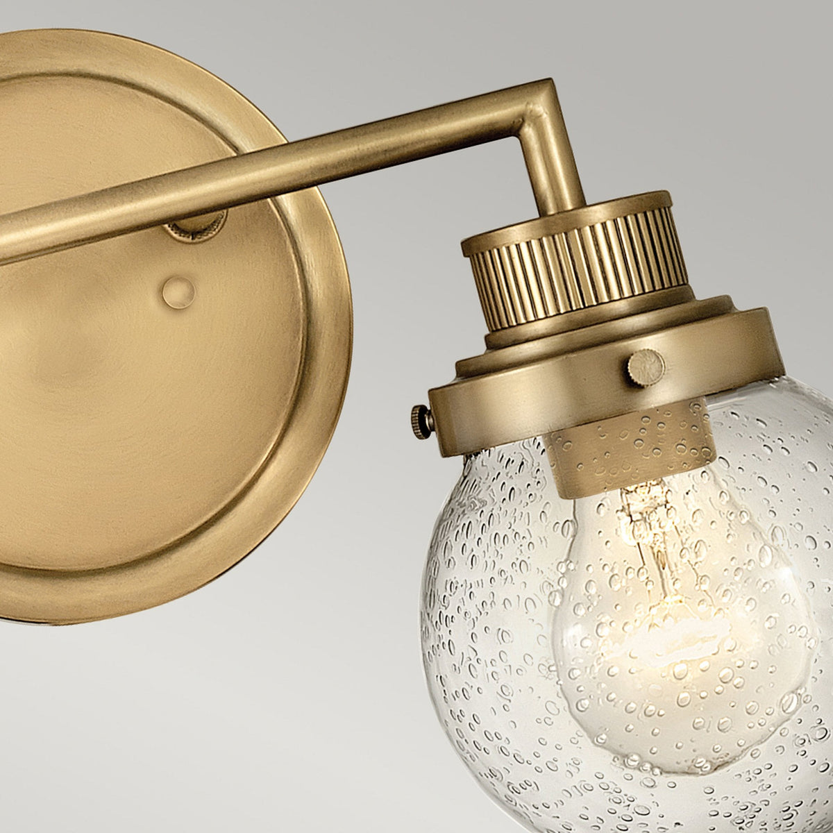 Poppy Two Lamp IP44 Wall Light in Heritage Brass