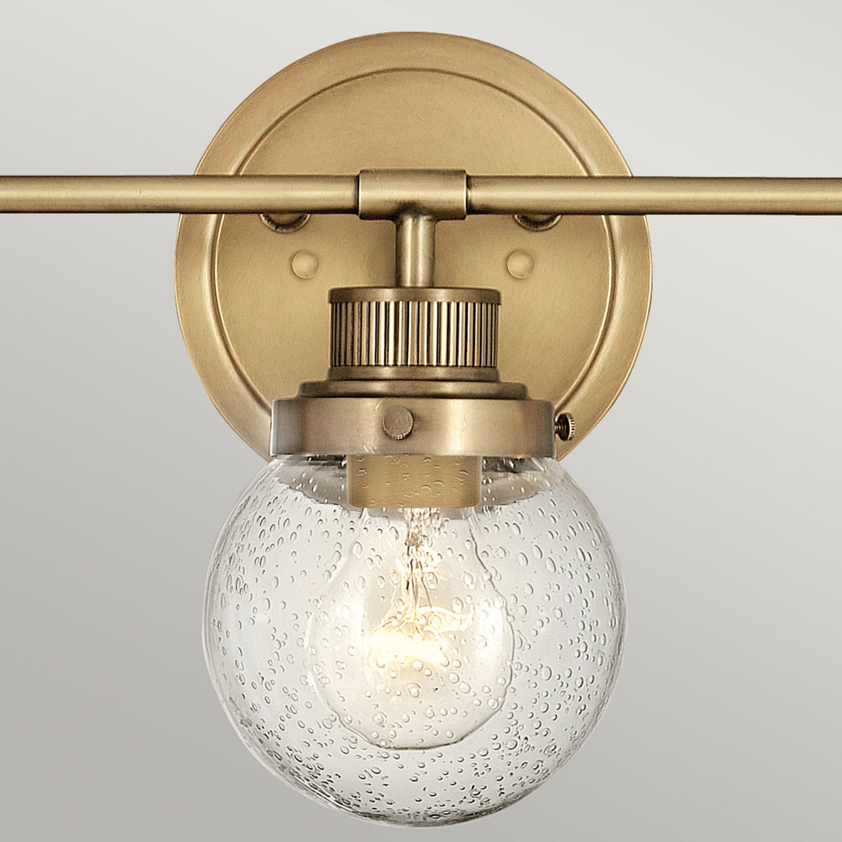 Poppy Three Lamp IP44 Wall Light in Heritage Brass