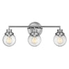 Poppy Three Lamp IP44 Wall Light in Polished Chrome