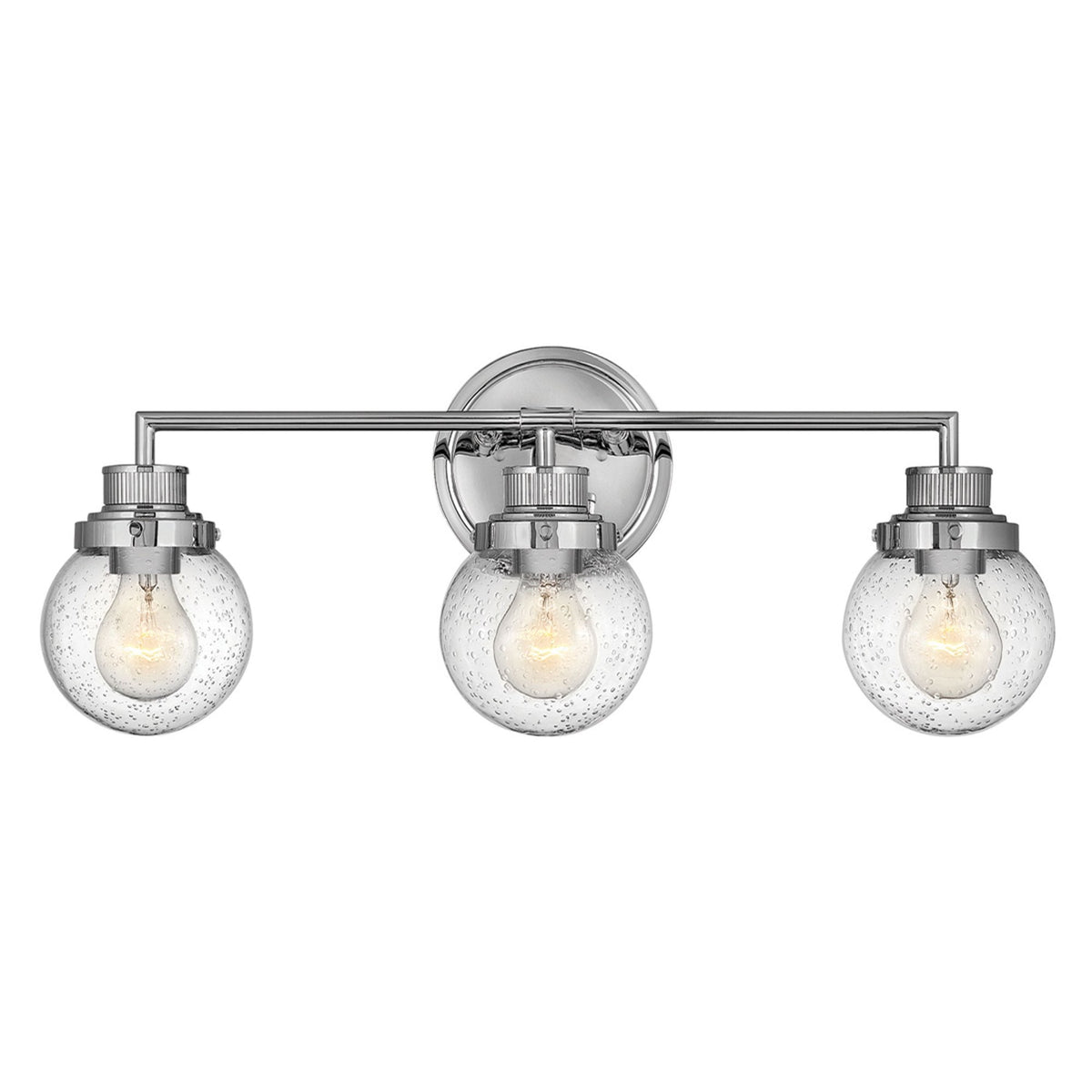 Poppy Three Lamp IP44 Wall Light in Polished Chrome