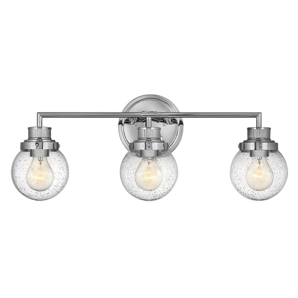 Poppy Three Lamp IP44 Wall Light in Polished Chrome