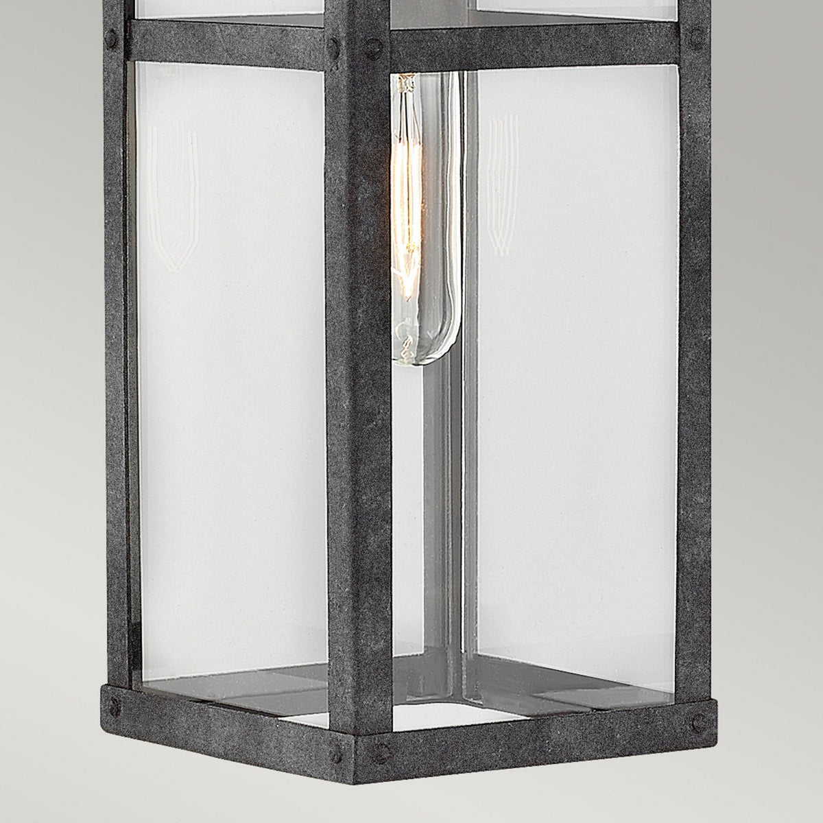 Porter IP44 Medium Exterior Wall Light in Aged Zinc