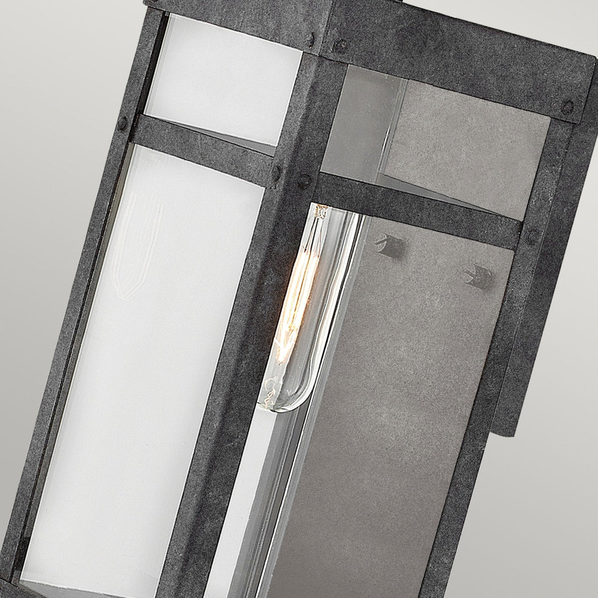 Porter IP44 Small Exterior Wall Light in Aged Zinc