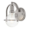 Somerset Wall Light in Brushed Nickel with Clear Lamp