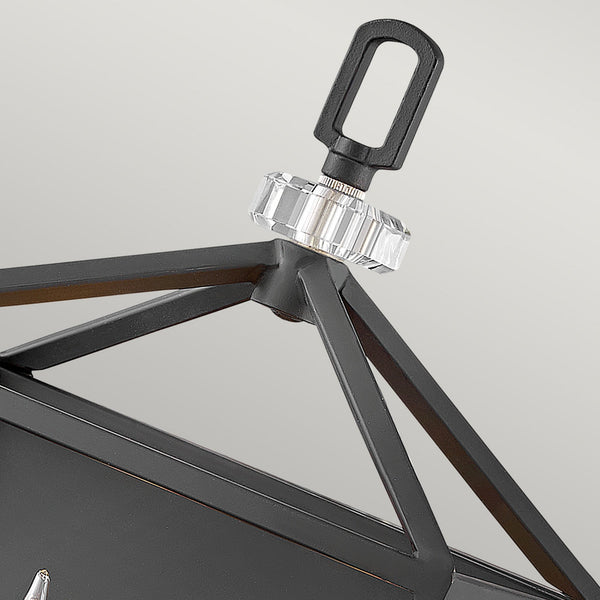 Stinson Wall Light in Black with Polished Nickel