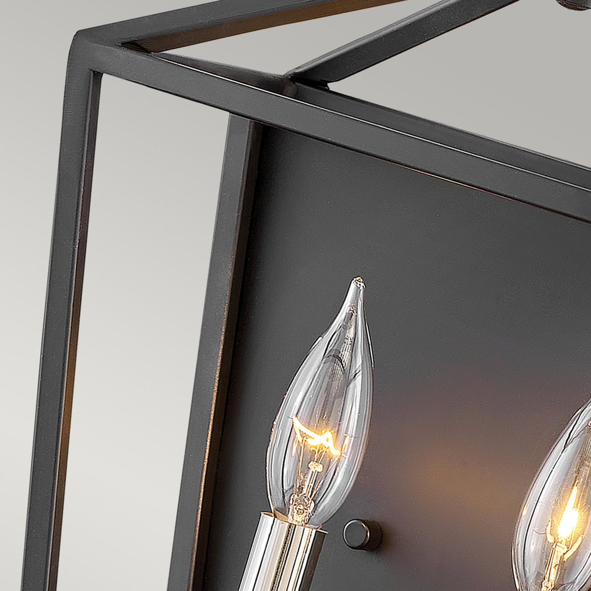 Stinson Wall Light in Black with Polished Nickel