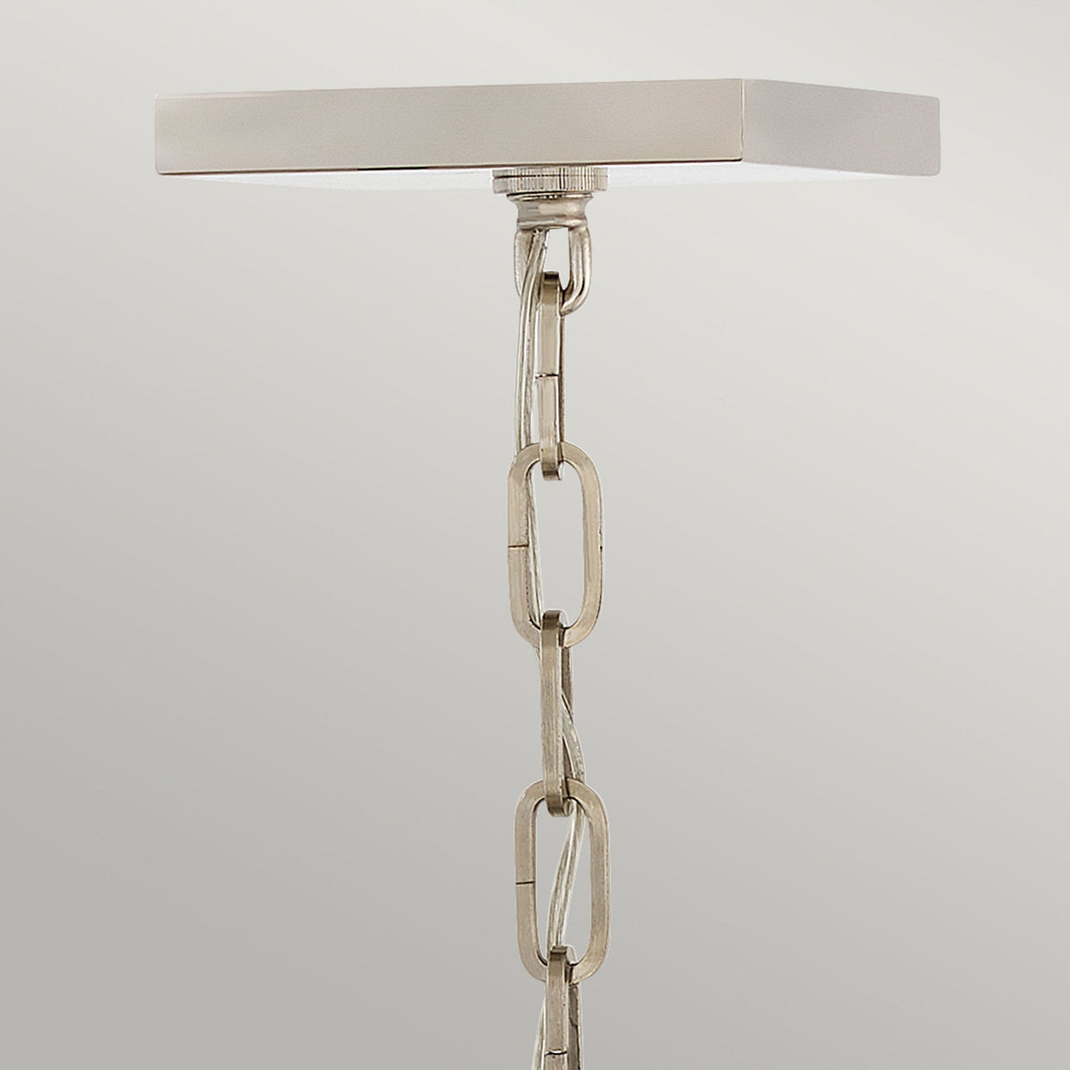 Stinson Four Light Medium Pendant or Semi Flush in Black with Polished Nickel