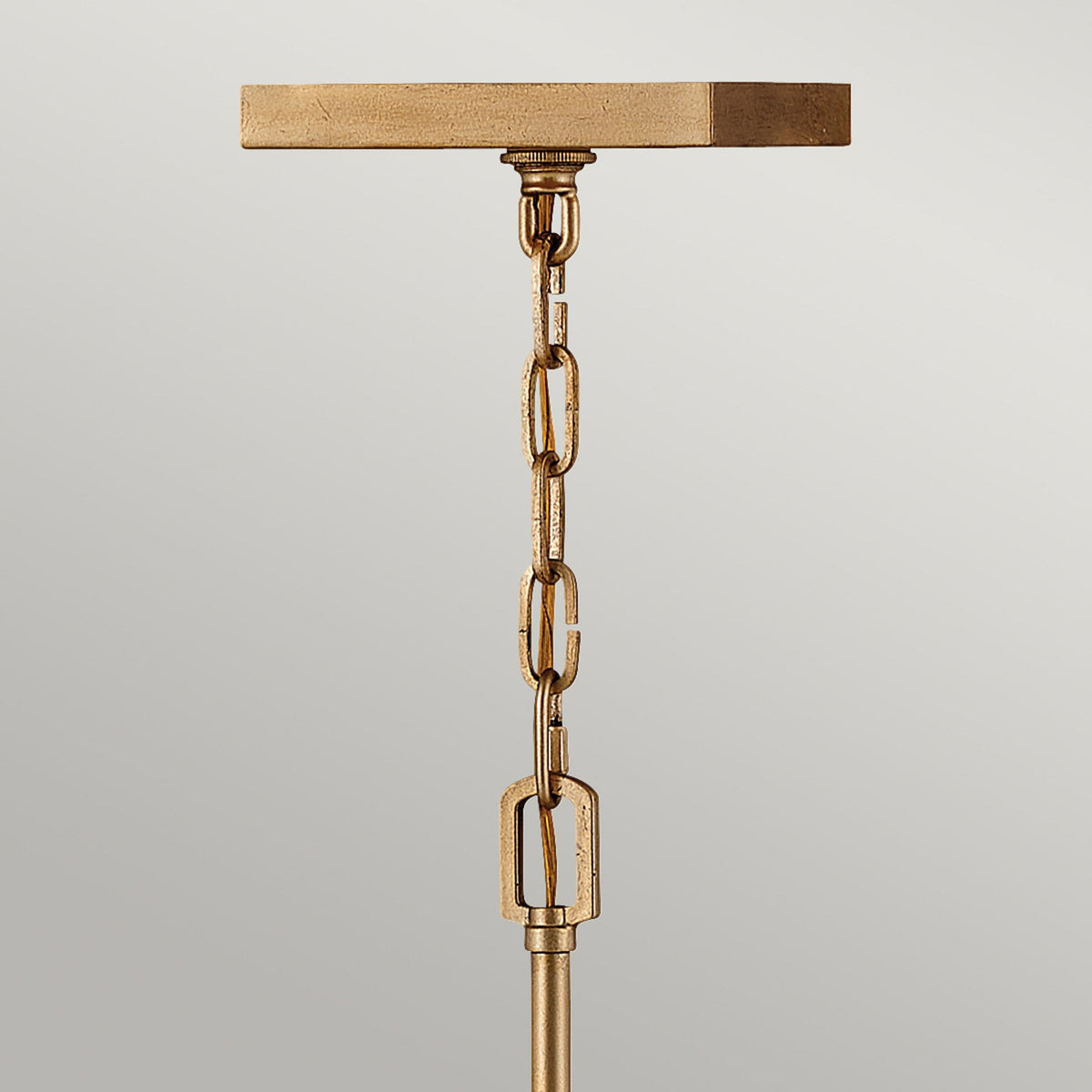 Stinson Four Light Medium Pendant or Semi Flush in Distressed Brass