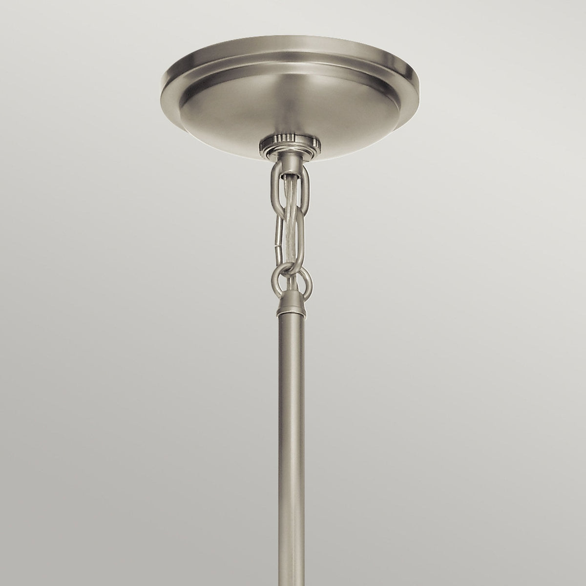 Tollis Mini Pendant Light in Brushed Nickel & White