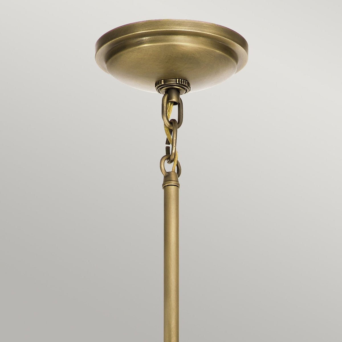 Tollis Mini Pendant Light in Natural Brass & White