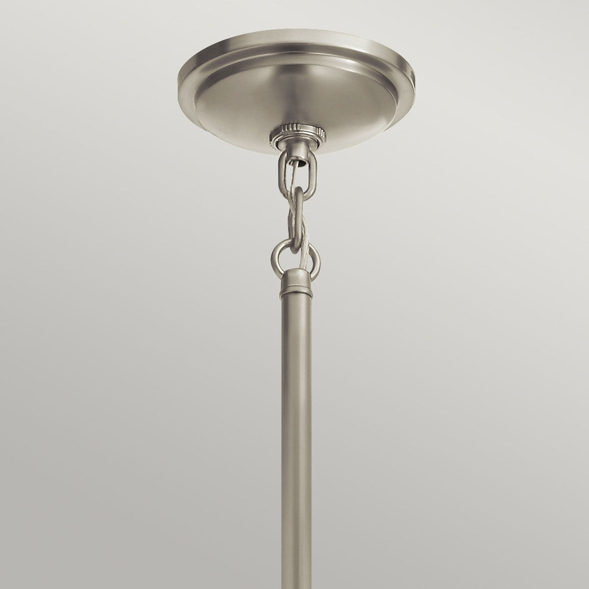 Tollis Pendant Light in Brushed Nickel & White