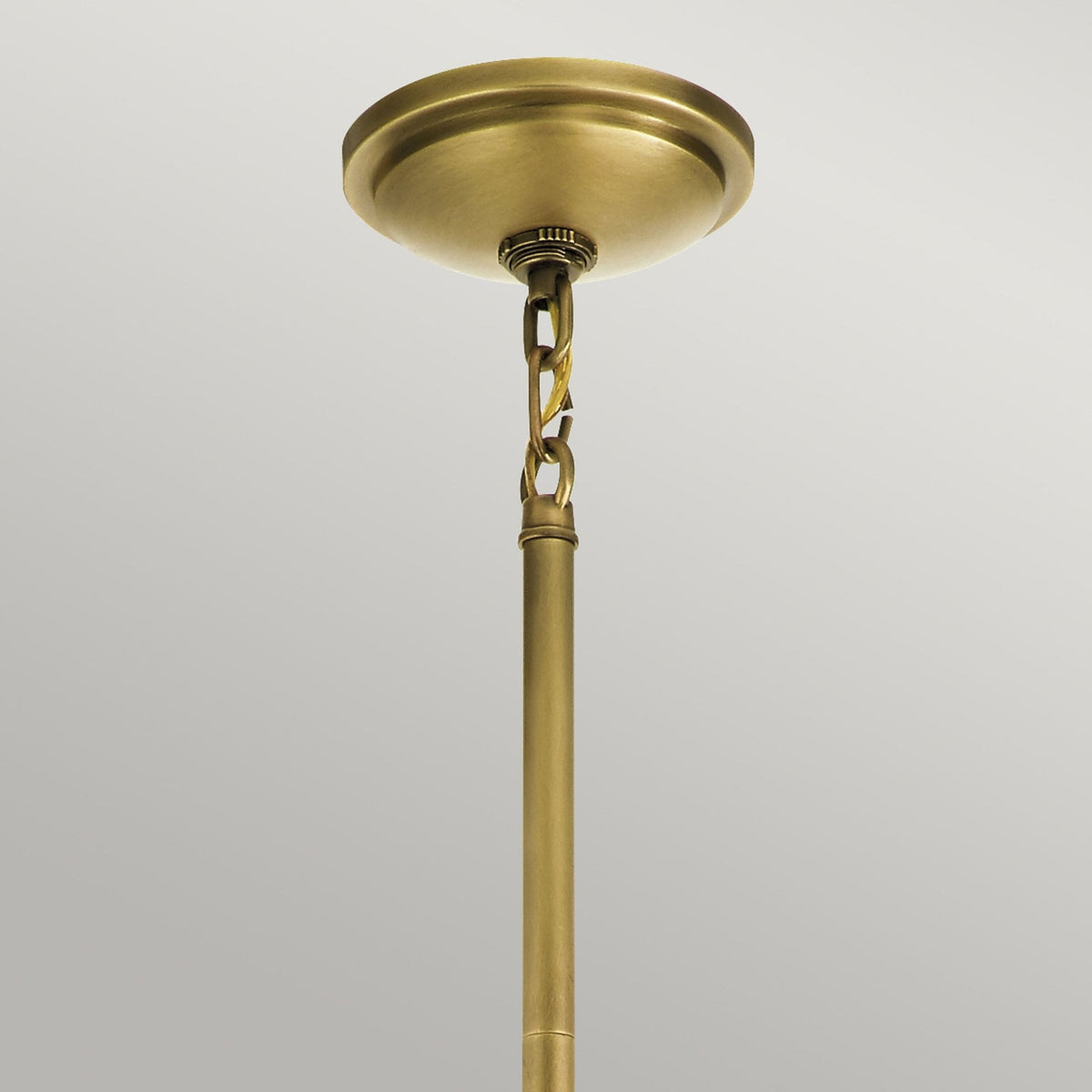 Tollis Pendant Light in Natural Brass & White