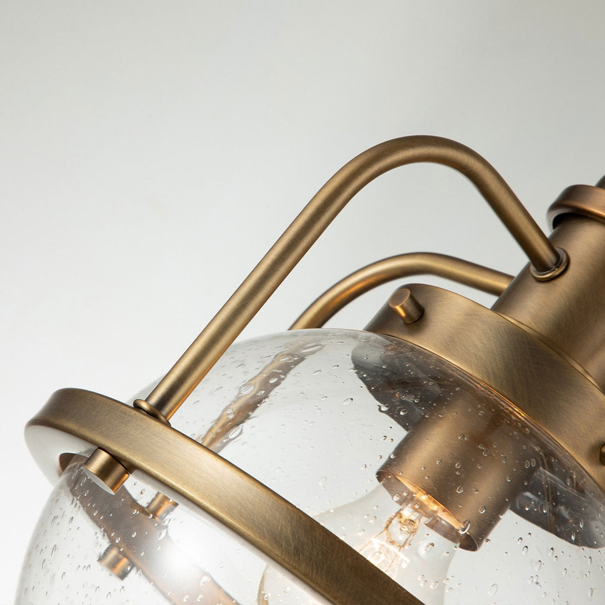 Triocent IP44 Pendant or Semi Flush Light in Natural Brass