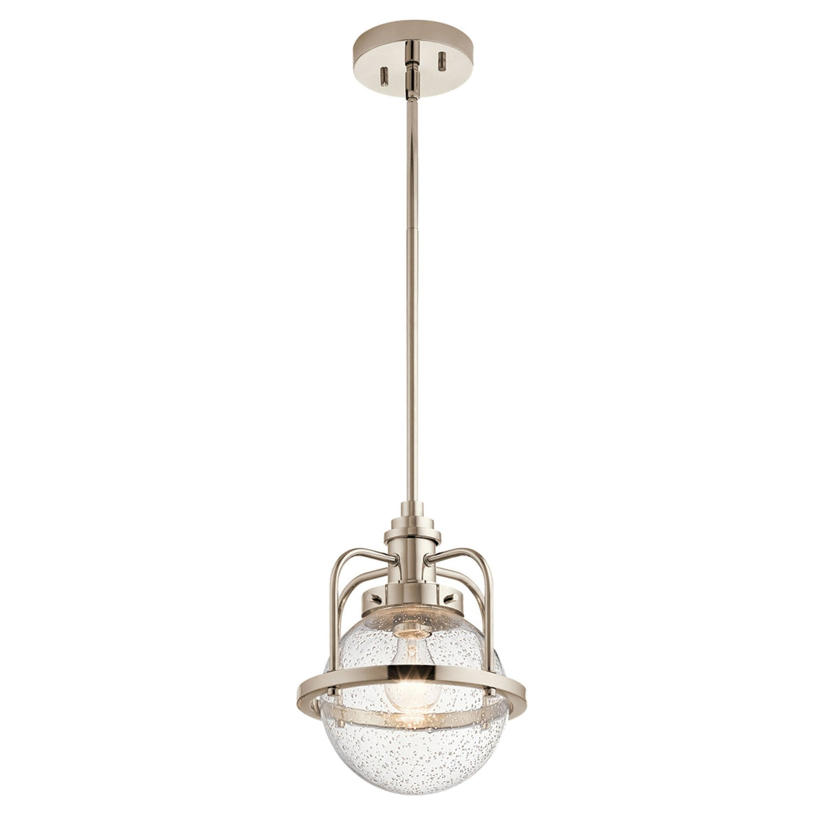 Triocent IP44 Pendant or Semi Flush Light in Polished Nickel