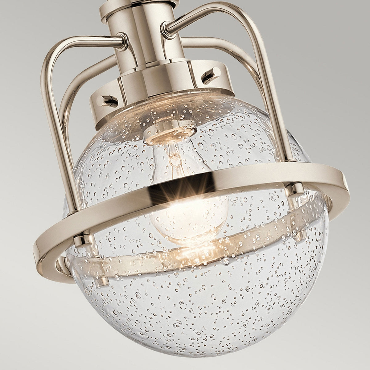 Triocent IP44 Pendant or Semi Flush Light in Polished Nickel
