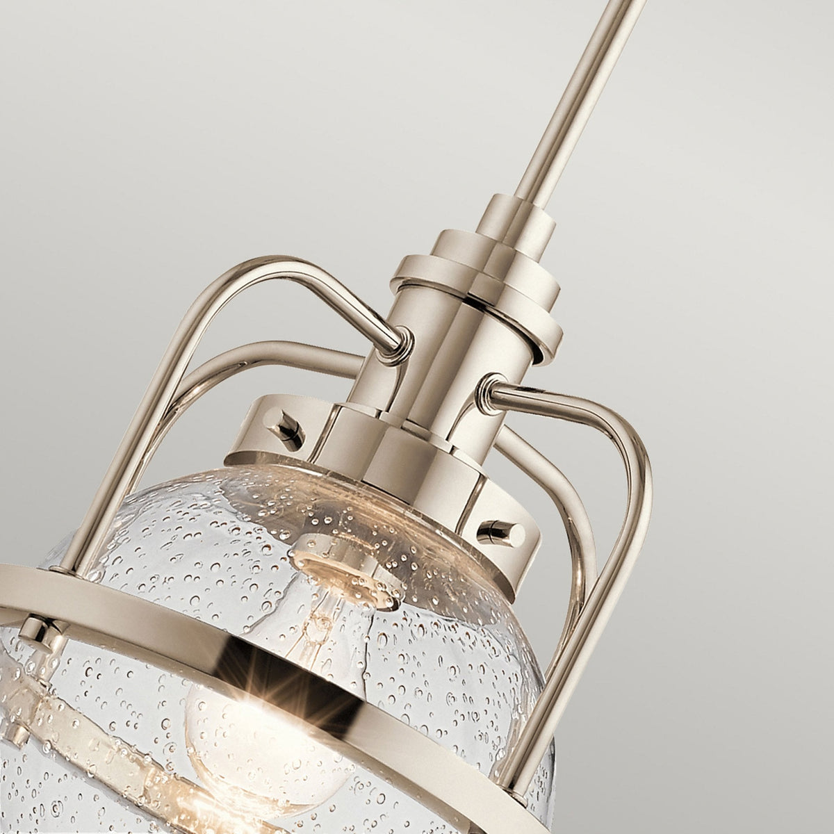 Triocent IP44 Pendant or Semi Flush Light in Polished Nickel
