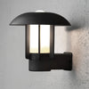 Heimdal IP44 Wall Light in Black with Opal Glass